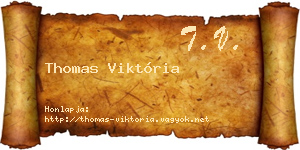 Thomas Viktória névjegykártya