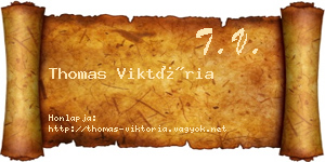 Thomas Viktória névjegykártya